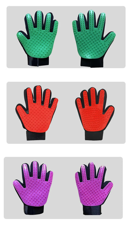 Pet Hair Remover Glove – Grooming & Massage Brush for Cats/Dogs - Paw Nap Studios 