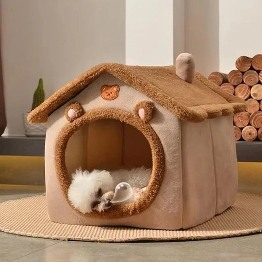 Foldable Pet House – Removable Washable Sofa Bed for Extra Small Dogs & Small to Medium Cats